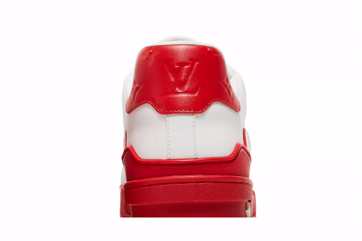 Louis Vuitton Trainer Low White Red Midsole, view 8