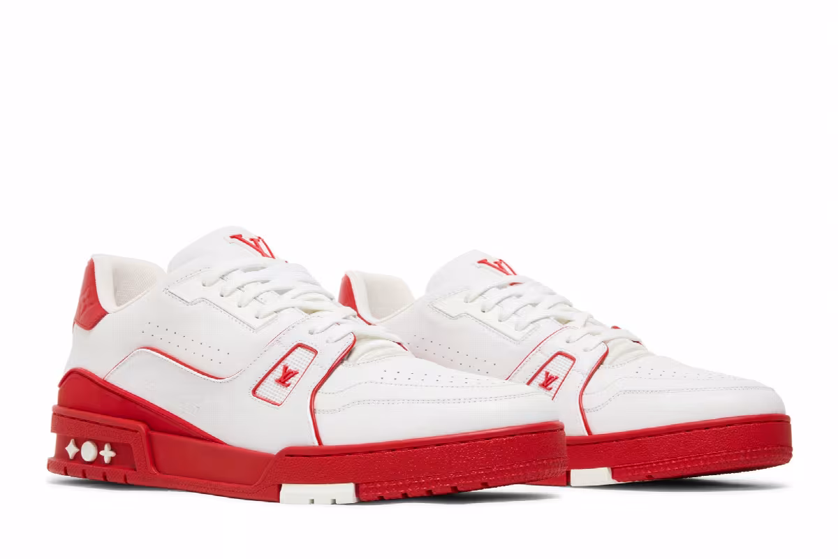 Louis Vuitton Trainer Low White Red Midsole, view 9