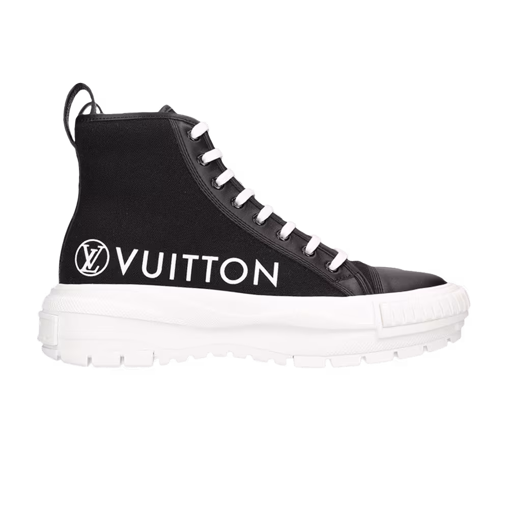 Louis Vuitton Women's Squad Sneaker Vuitton Logo - Black White
