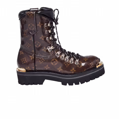 Louis Vuitton Glazed Outland Ankle Boot 'Brown Monogram'