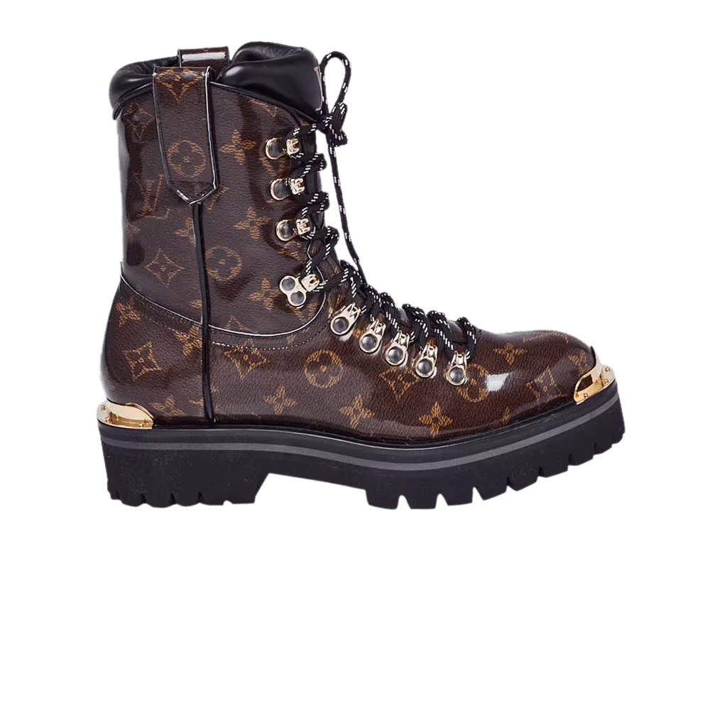 Louis Vuitton Glazed Outland Ankle Boot Brown Monogram