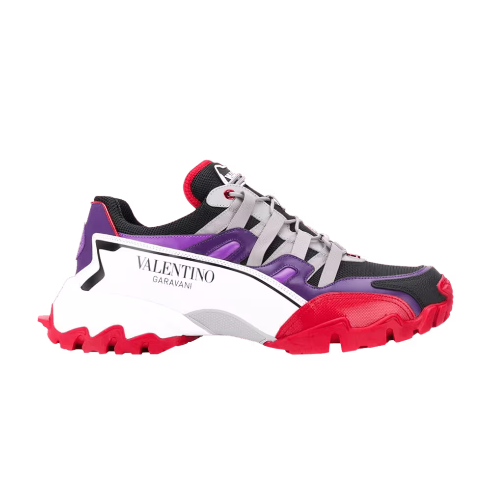Valentino Climbers Trainer Black Red Sole