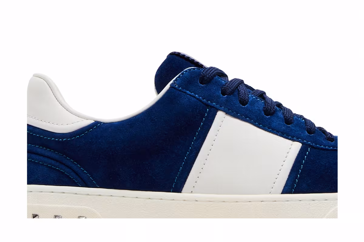 Valentino Rockstud Fly Crew Sneaker Blue, view 3