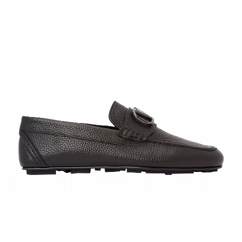 Valentino Driving Plaque Slip-On Loafer 'Black'