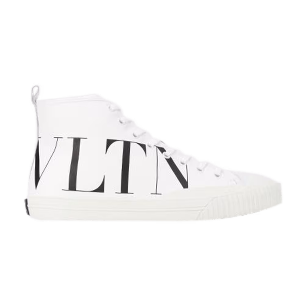Valentino Open Sneaker High Logo Print - White