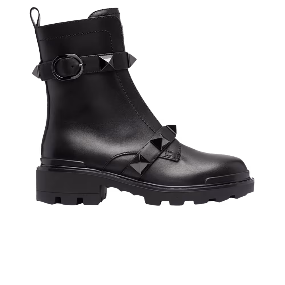 Valentino Women's Roman Stud Ankle Boot Black