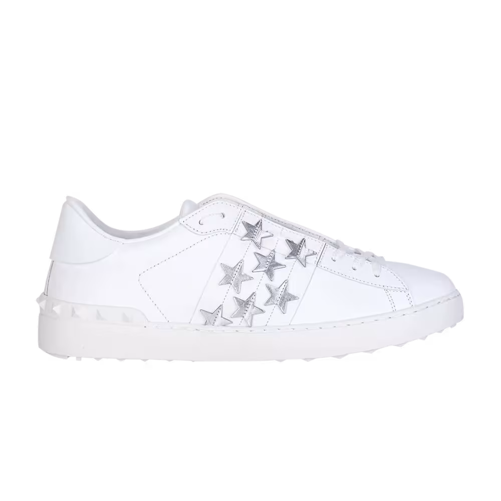 Valentino Open Sneaker Star Embellished - White Silver