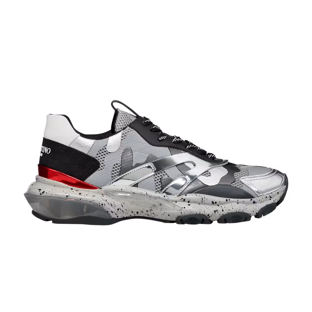 Valentino Garavani Bounce Metallic Silver Camouflage
