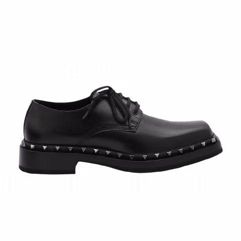 Valentino Garavani M-Way Rockstud Leather Derby 'Black'