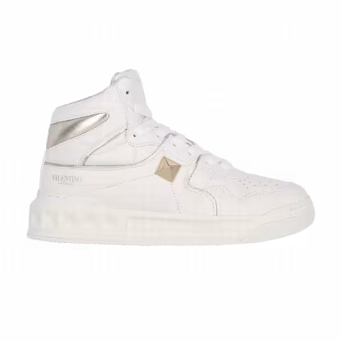 Valentino Wmns One Stud High 'White Platinum Hardware'