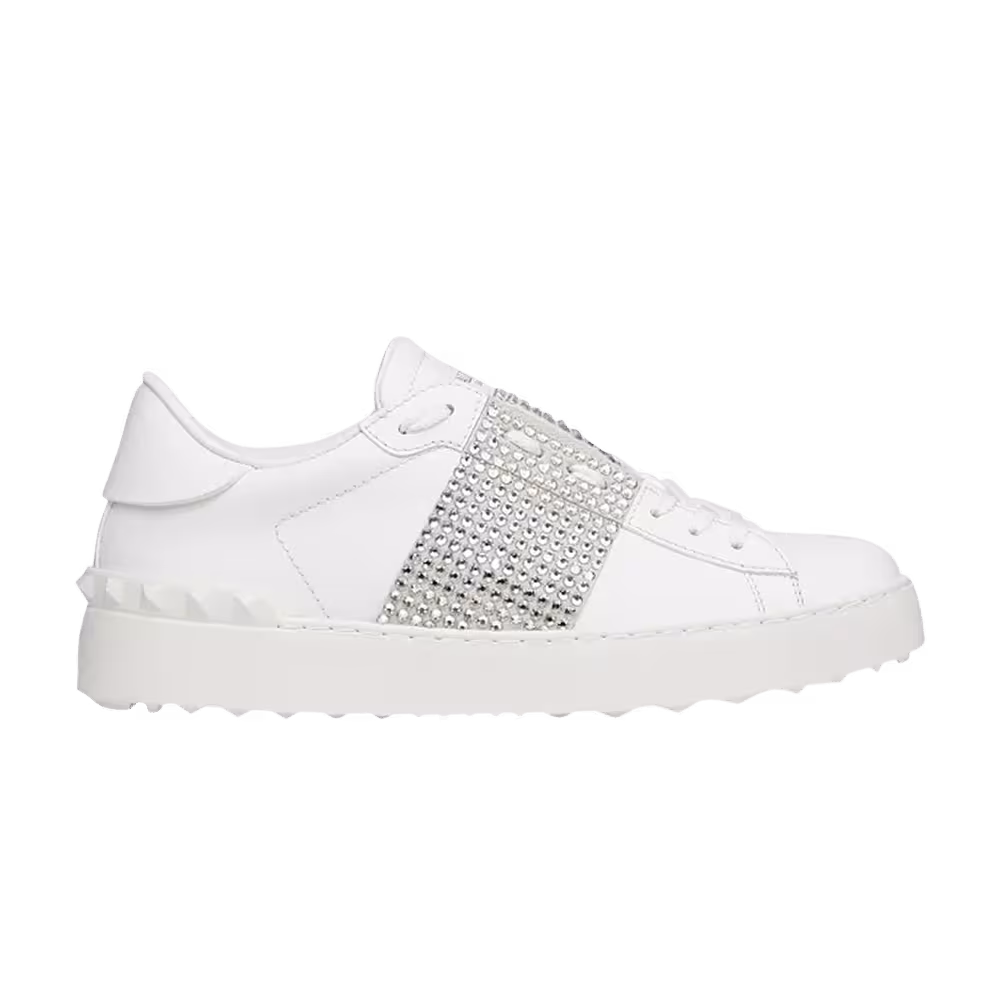 Valentino Women's Open Sneaker White Crystals