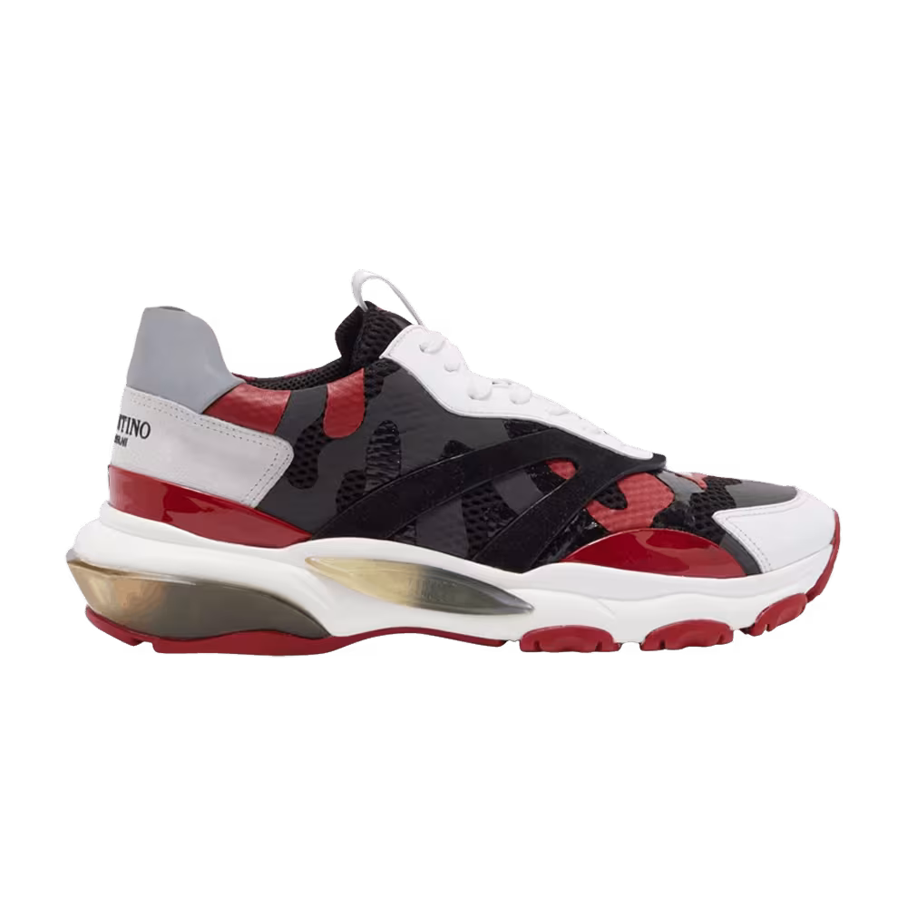 Valentino Bounce Oversized Runner Camo - Red Multi