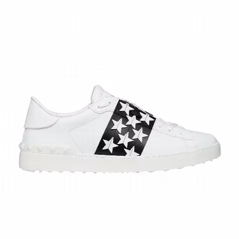 Valentino Open Sneaker 'Star Embellished - White Black'