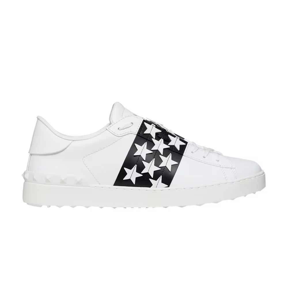 Valentino Open Sneaker Star Embellished - White Black