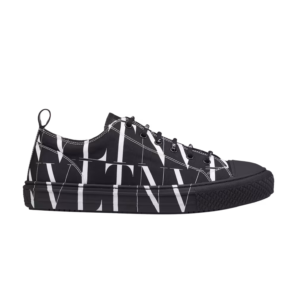 Valentino Giggies Low VLTN Times Allover Print - Black