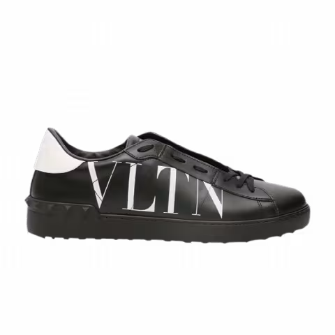 Valentino Wmns Open Low 'Logo Print - Black'