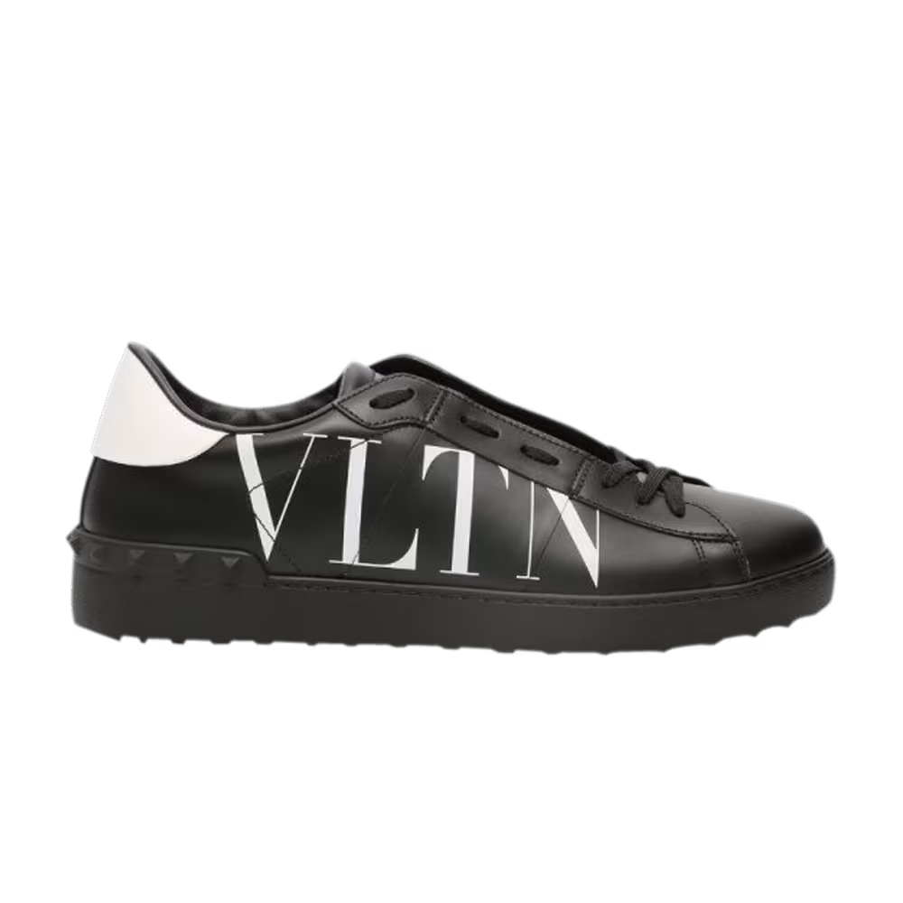 Valentino Women's Open Low Logo Print - Black