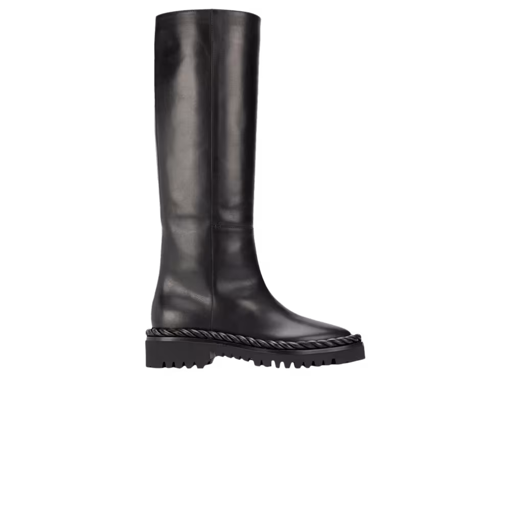 Valentino Women's Rope Detail Knee-Length Boot Black
