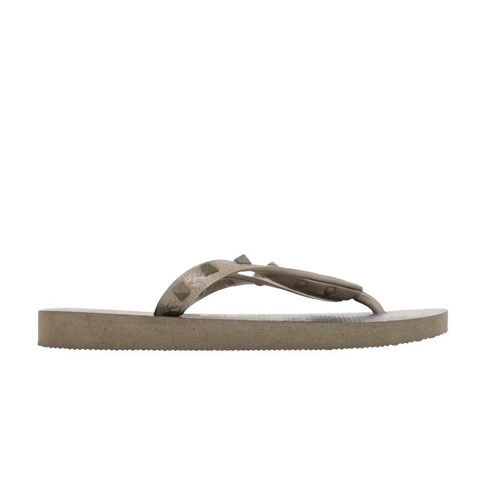 Valentino Women's Camouflage Rockstud Flip Flops Green