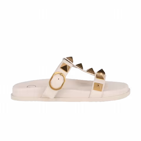 Valentino Wmns Roman Stud Slide 'Ivory'