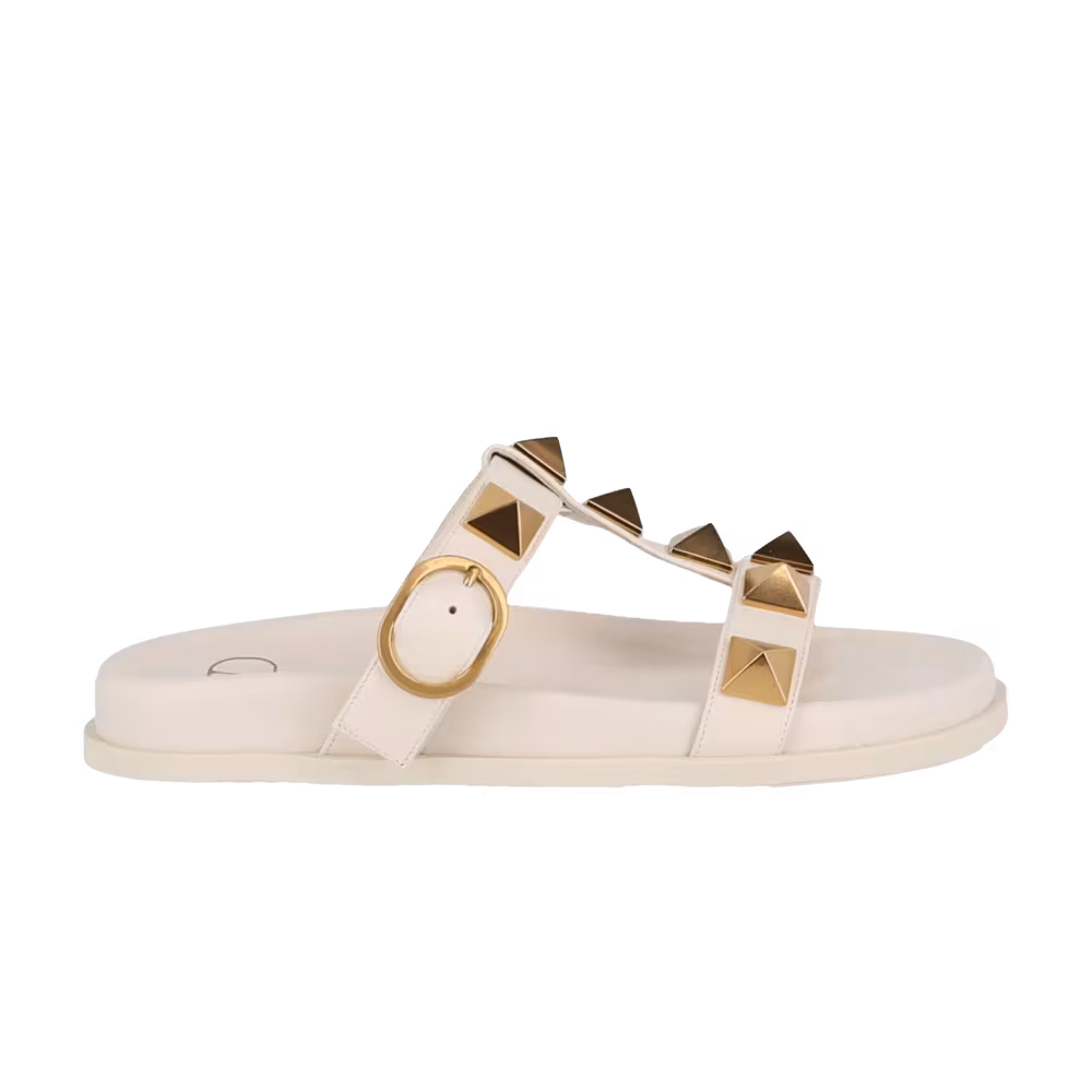 Valentino Women's Roman Stud Slide Ivory