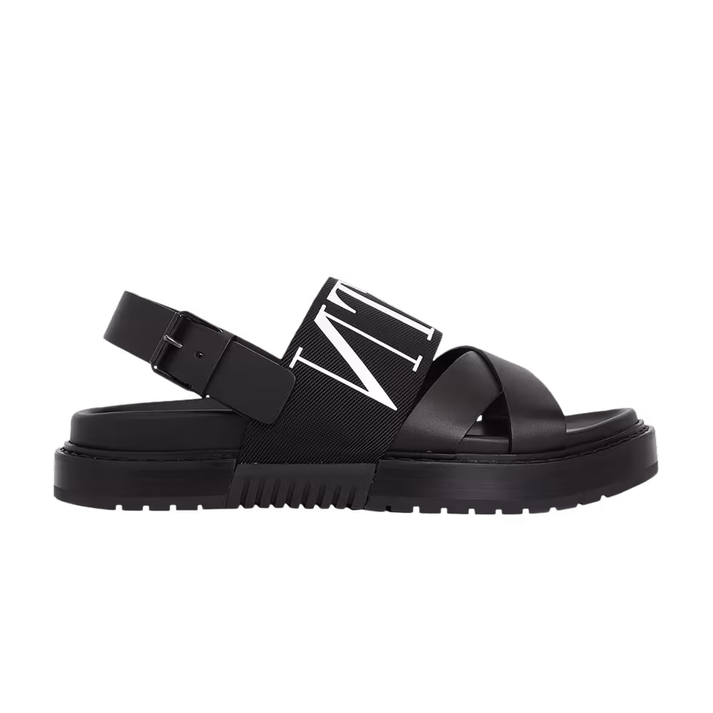 Valentino Crossover-Strapped Sandal VLTN - Black