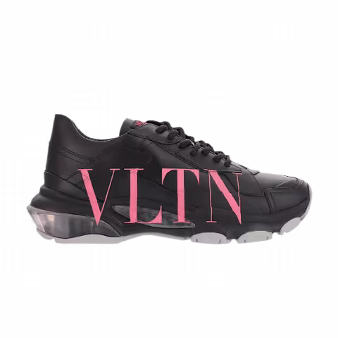 Valentino Wmns Bounce 'Logo Print - Black Pink'