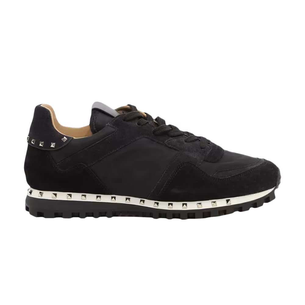 Valentino Rockrunner Nylon Low Studded Sole - Black