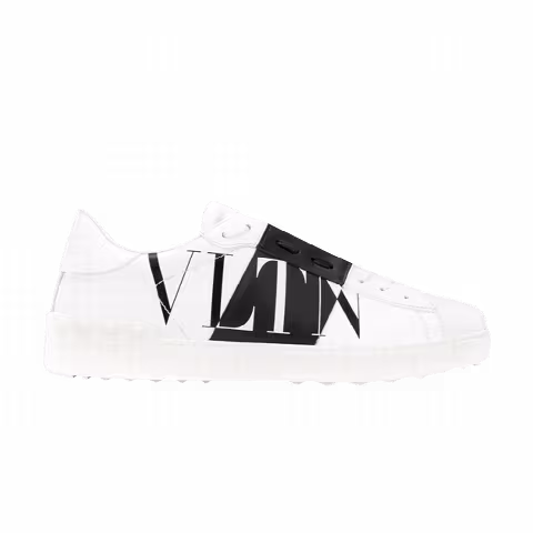Valentino Star Open Low 'Logo Print - White'