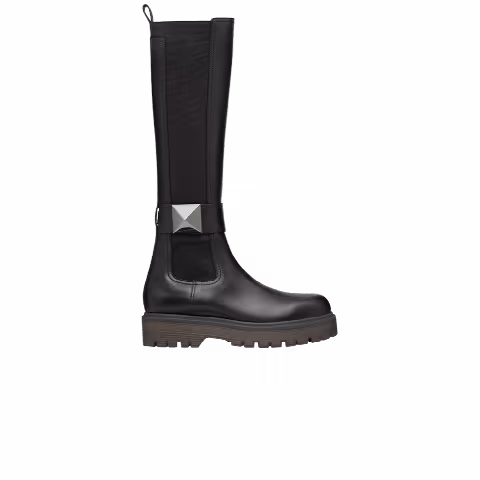 Valentino Wmns One Stud 45mm Boot 'Black'