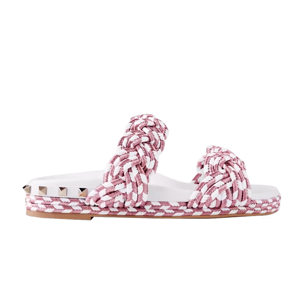 Valentino Women's Sandal Pink Braided Cords