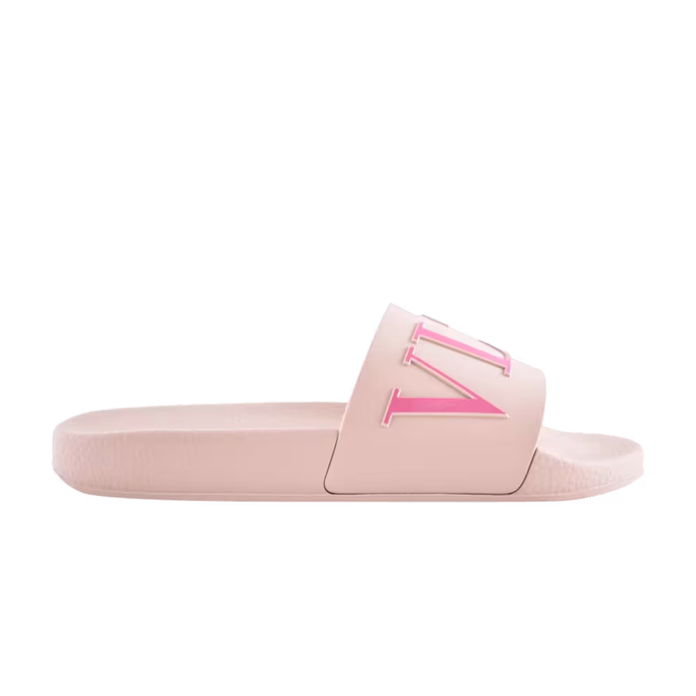 Valentino Women's PVC VLTN Pool Slide Water Rose
