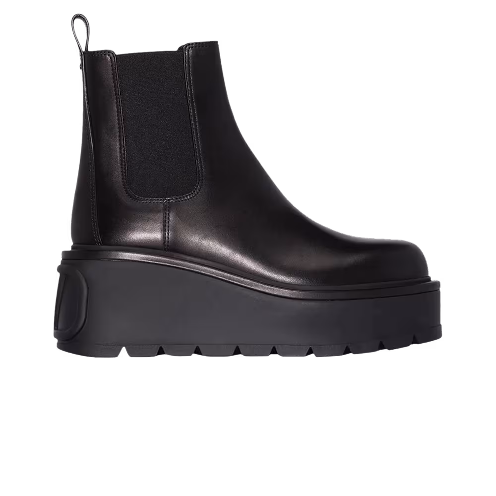Valentino Women's Uniqueform 85MM Chelsea Boot Black