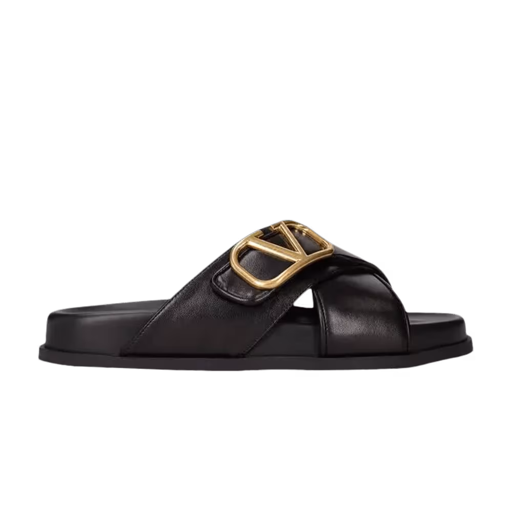Valentino Women's Signature Sandal VLogo - Black