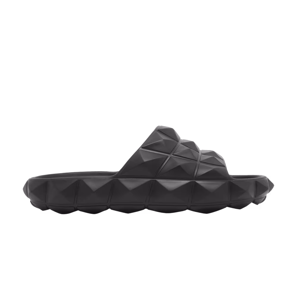 Valentino Roman Stud Turtle Slide Nero