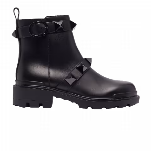 Valentino Wmns Roman Stud Combat Boot 'Black'