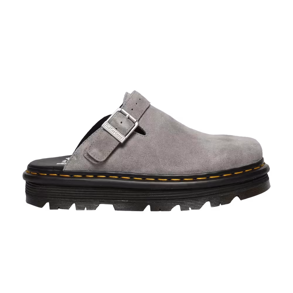 Dr. Martens Zebzag Suede Slingback Platform Mule Grey