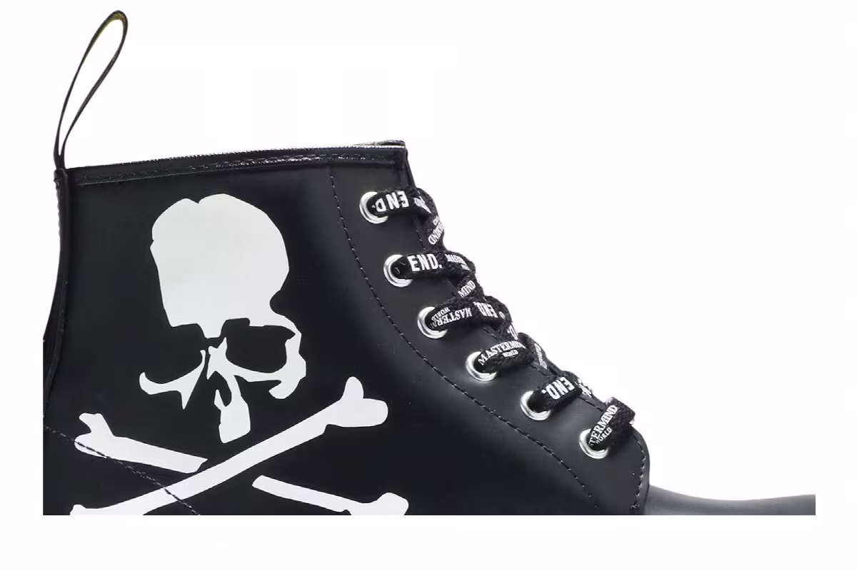 END. x Mastermind World x Dr. Martens 101 Boot Skull, view 3