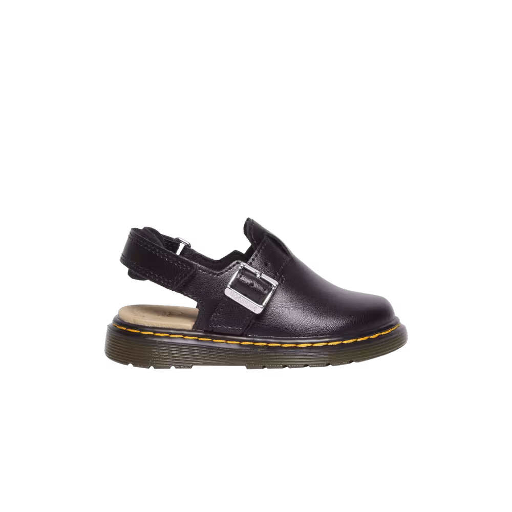 Dr. Martens Jorgie Leather Slingback Mule Toddler Black