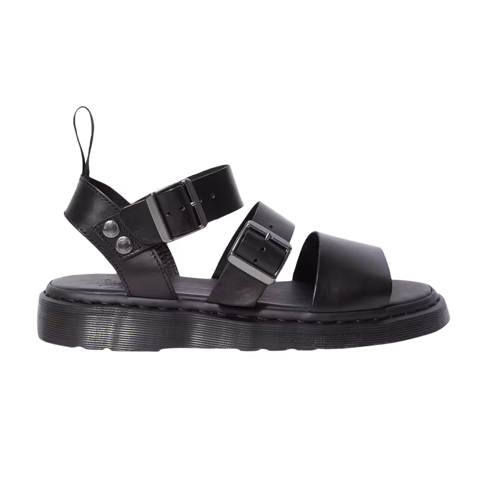 Dr. Martens Gryphon Brando Leather Gladiator Sandals Black