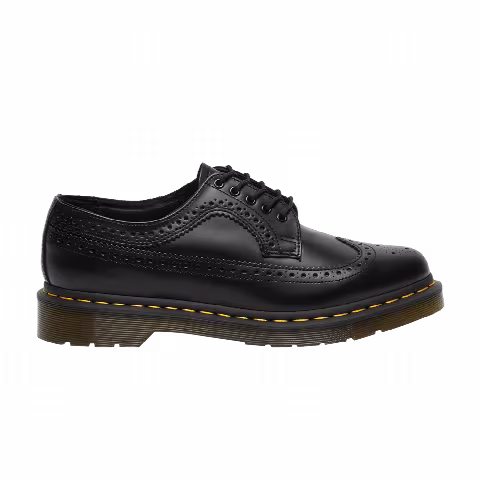 Dr. Martens 3989 Smooth Leather Brogue 'Black Yellow Stitch'