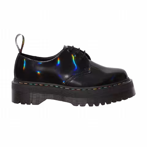 Dr. Martens 1461 Quad Platform 'Black Rainbow Patent'