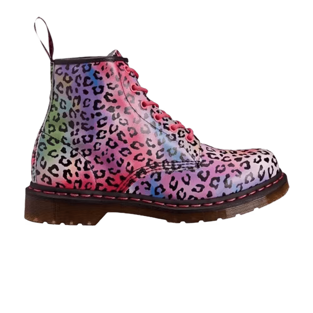 Dr. Martens Women's 101 Boot Rainbow Leopard Print