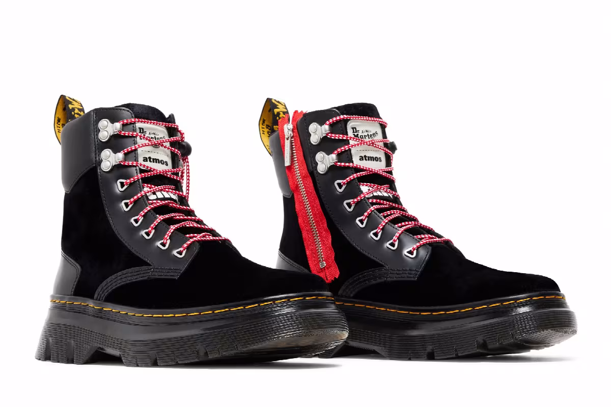 atmos x Dr. Martens Tarik Zip Black Velvet, view 9