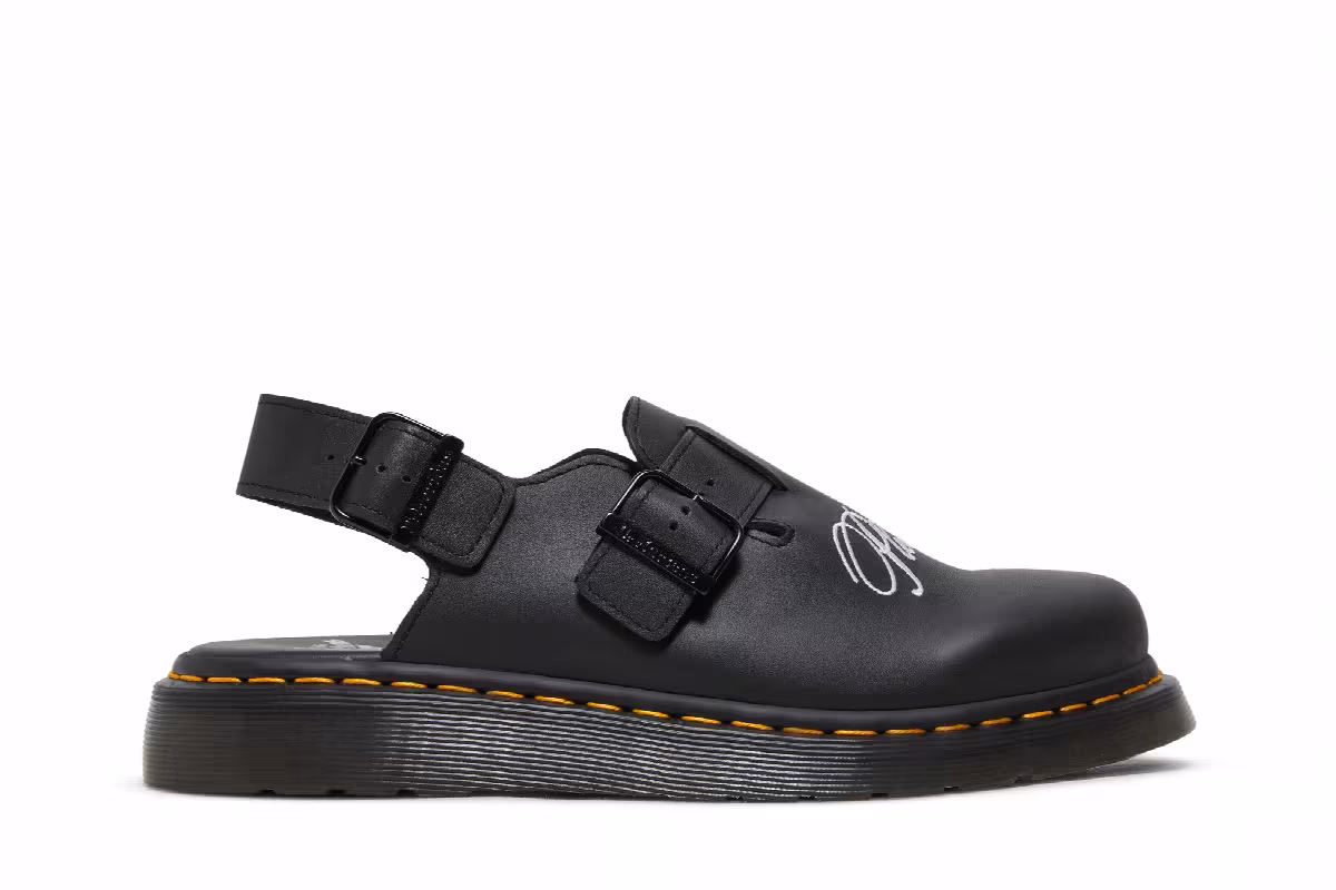 Pleasures x Dr. Martens Jorge Leather Mule Black, view 2