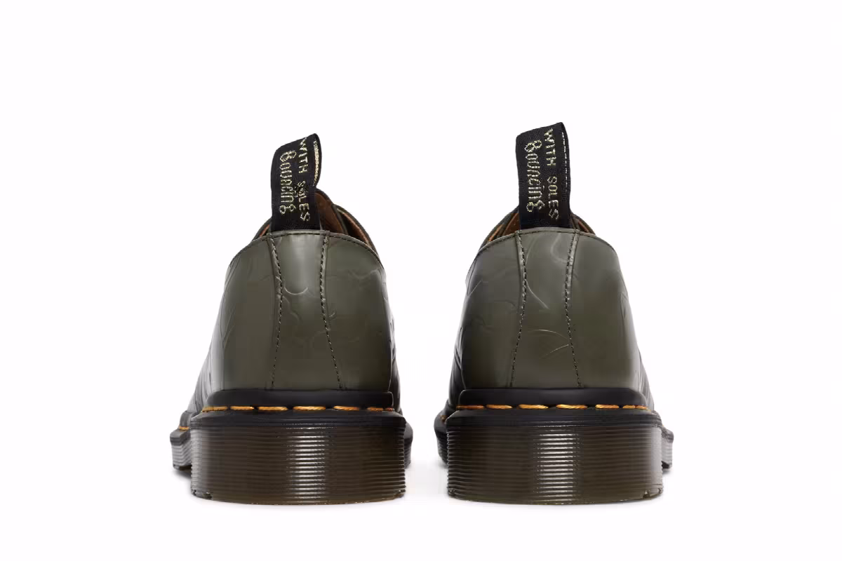 BAPE x Dr. Martens 1461 Khaki Embossed Camo, view 7