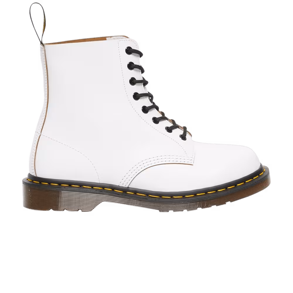 Dr. Martens 1460 Vintage Made in England Lace Up Boot White Quilon
