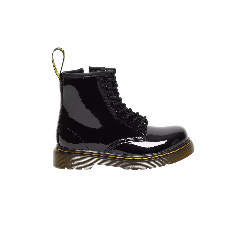Dr. Martens 1460 Patent Leather Lace Up Boot Toddler Black