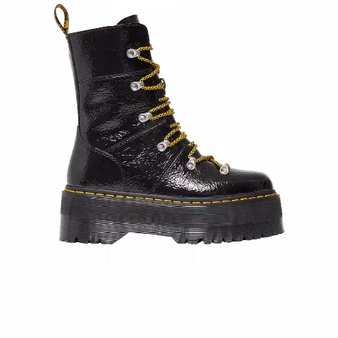 Dr. Martens Wmns Ghilana Max Distressed Patent Leather Platform Boot 'Black'