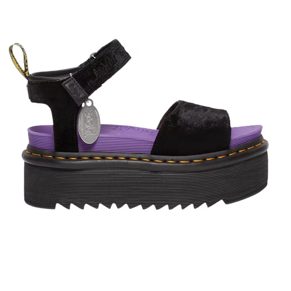 Dr. Martens X-Girl x Women's Strap Platform Sandal Black Velvet